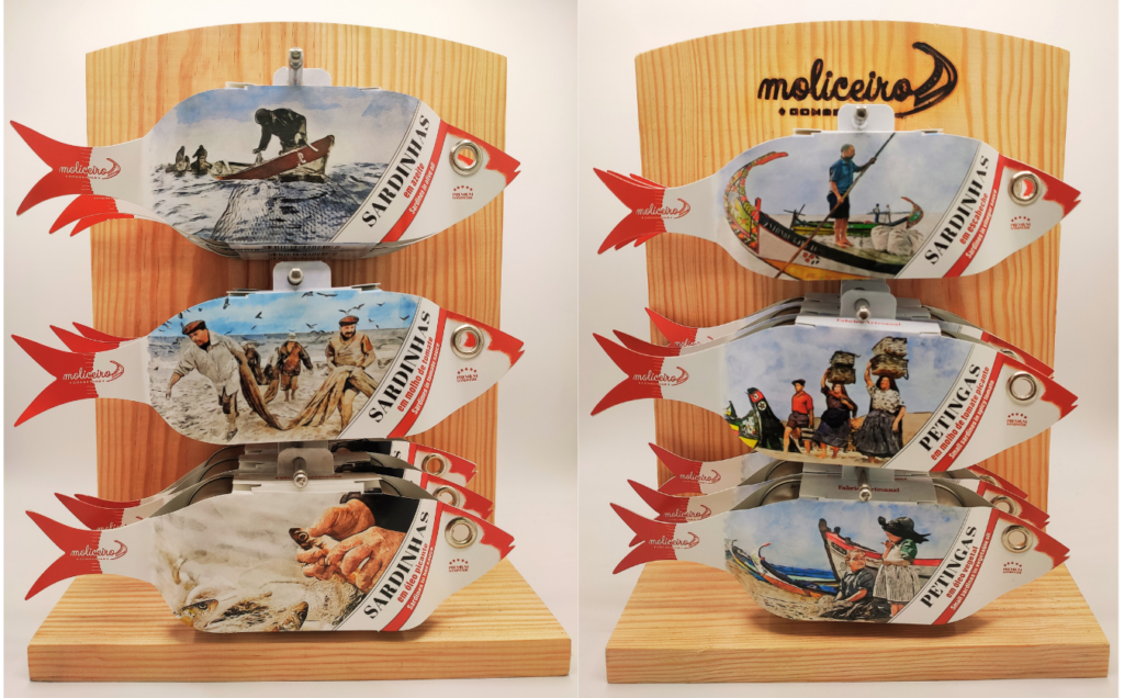 expositor sardinhas moliceiro